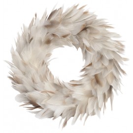 Feather Grey Christmas Wreath – Small